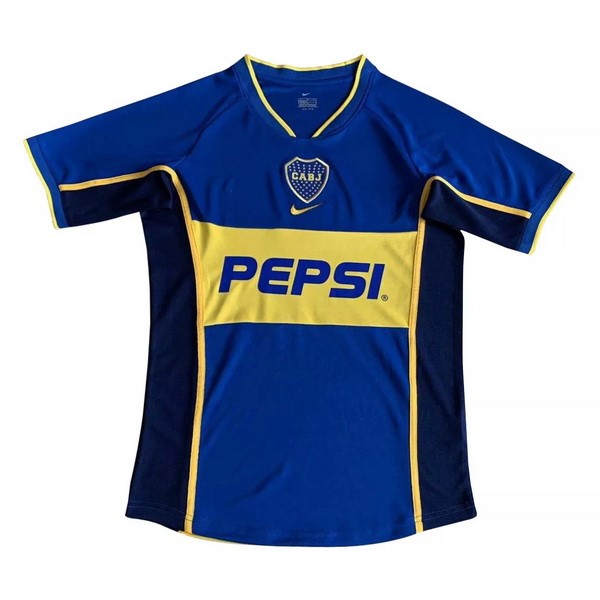 Heimtrikot Thailand Boca Juniors Retro 2002 Blau Günstige Fußballtrikots